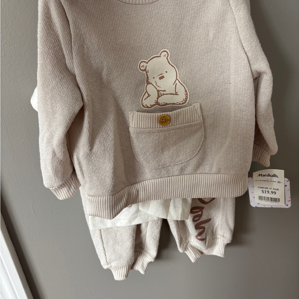 Disney Cream Bear Sweater Set